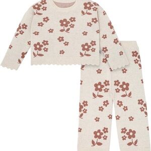 Modern Moments by Gerber 2-piece Sweater set in Beige and Dusty Rose